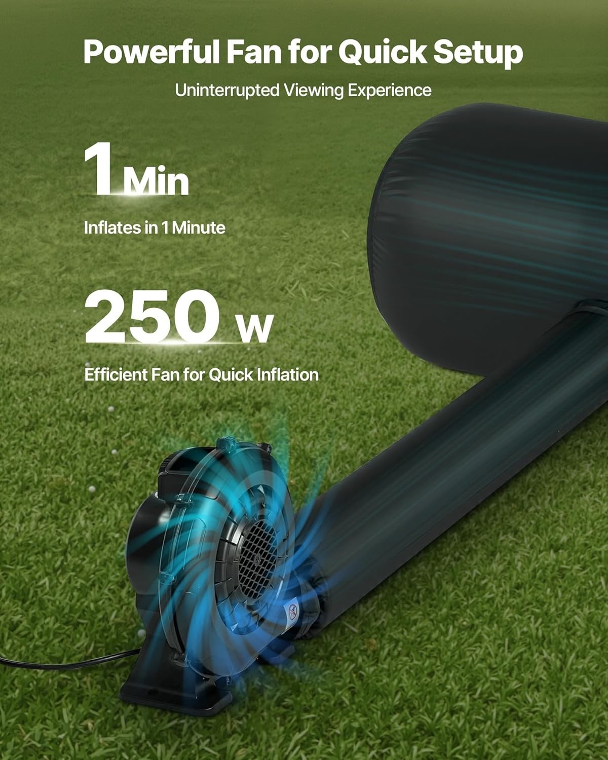 16FT Inflatable Outdoor Movie Screen Projector Screen with Bag - Easy Setup