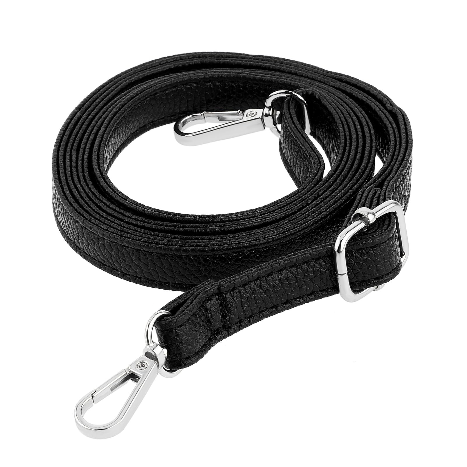 Leather Purse Strap Replacement Black Leather Crossbody Strap Adjustable