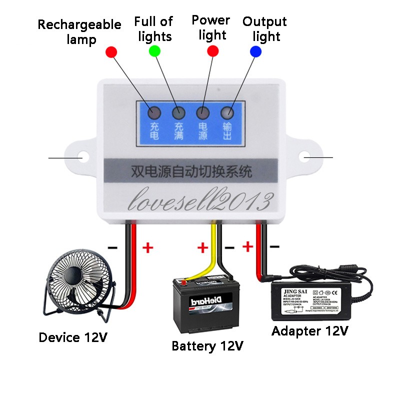 Automatic Switching Battery switch USP Power Off Battery Power Rechargeable NEW