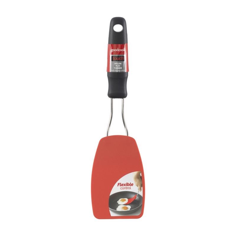 Good Cook 20440 Nylon/Stainless Steel Black/Red Flex Turner 12 L in.