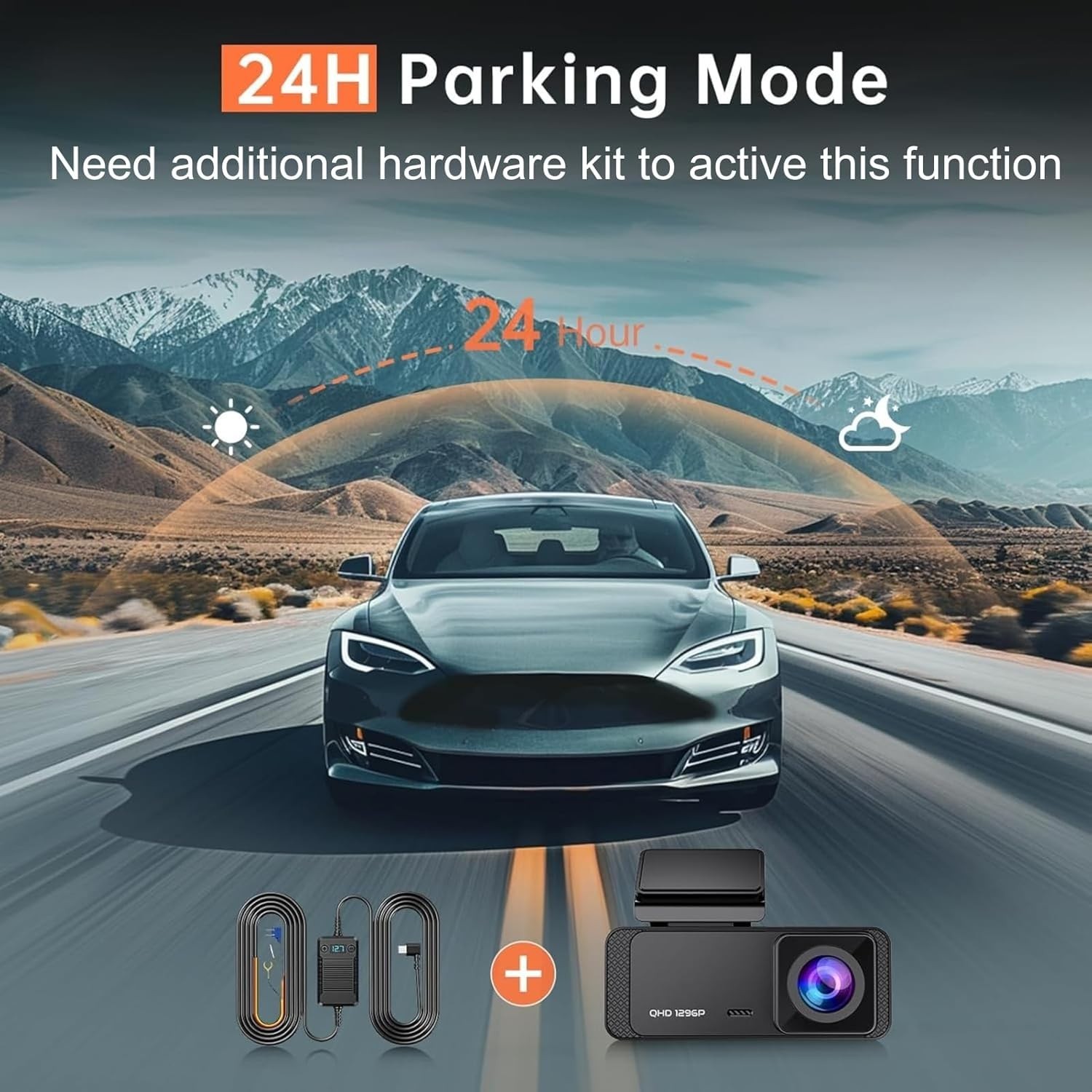 Mini WiFi Dash Cam 1296P with 24/7 Surveillance - Enhanced Night Vision Features