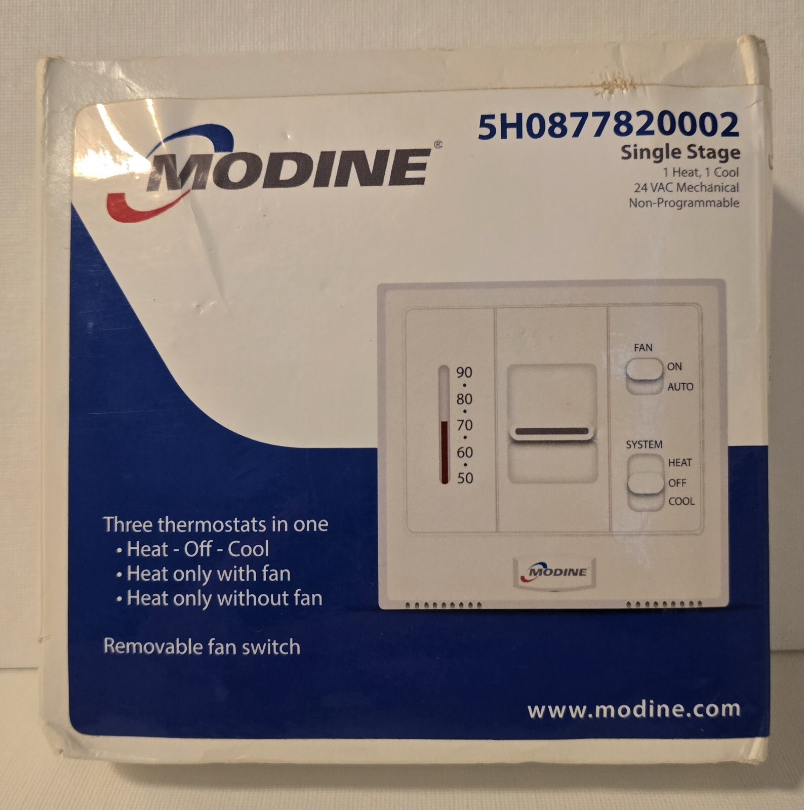 Modine Three Thermostats In One Single Stage 5H0877820002 Non Programmable 24v