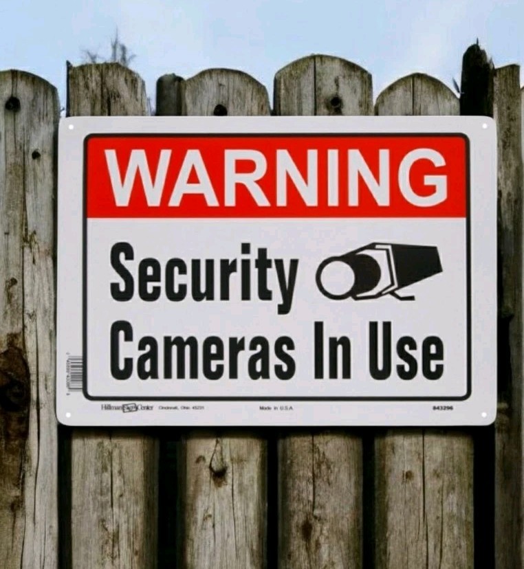 12 PACK Warning Security Cameras In Use Home Video Surveillance Aluminum Sign