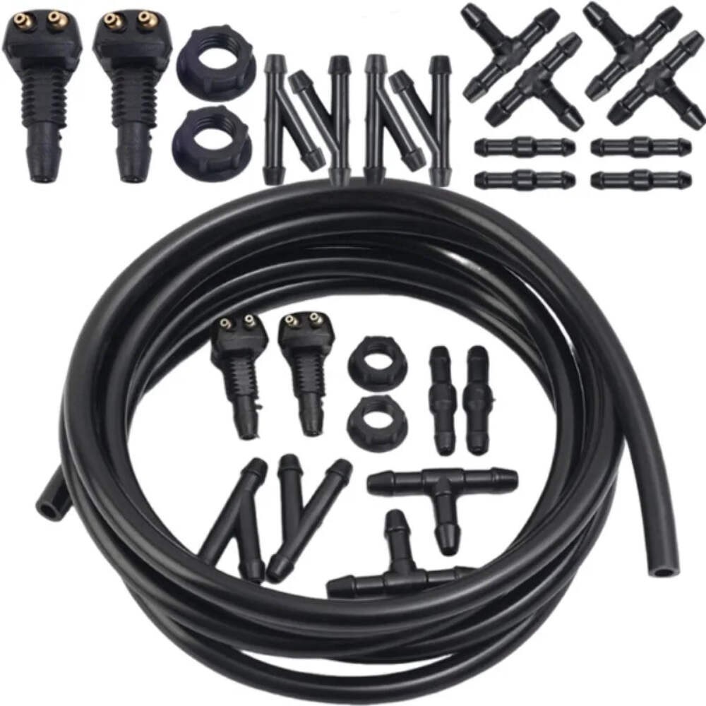 Car Auto Windshield Washer Hose Wiper Blade Pipe Jet Spray Nozzle Water Fluid
