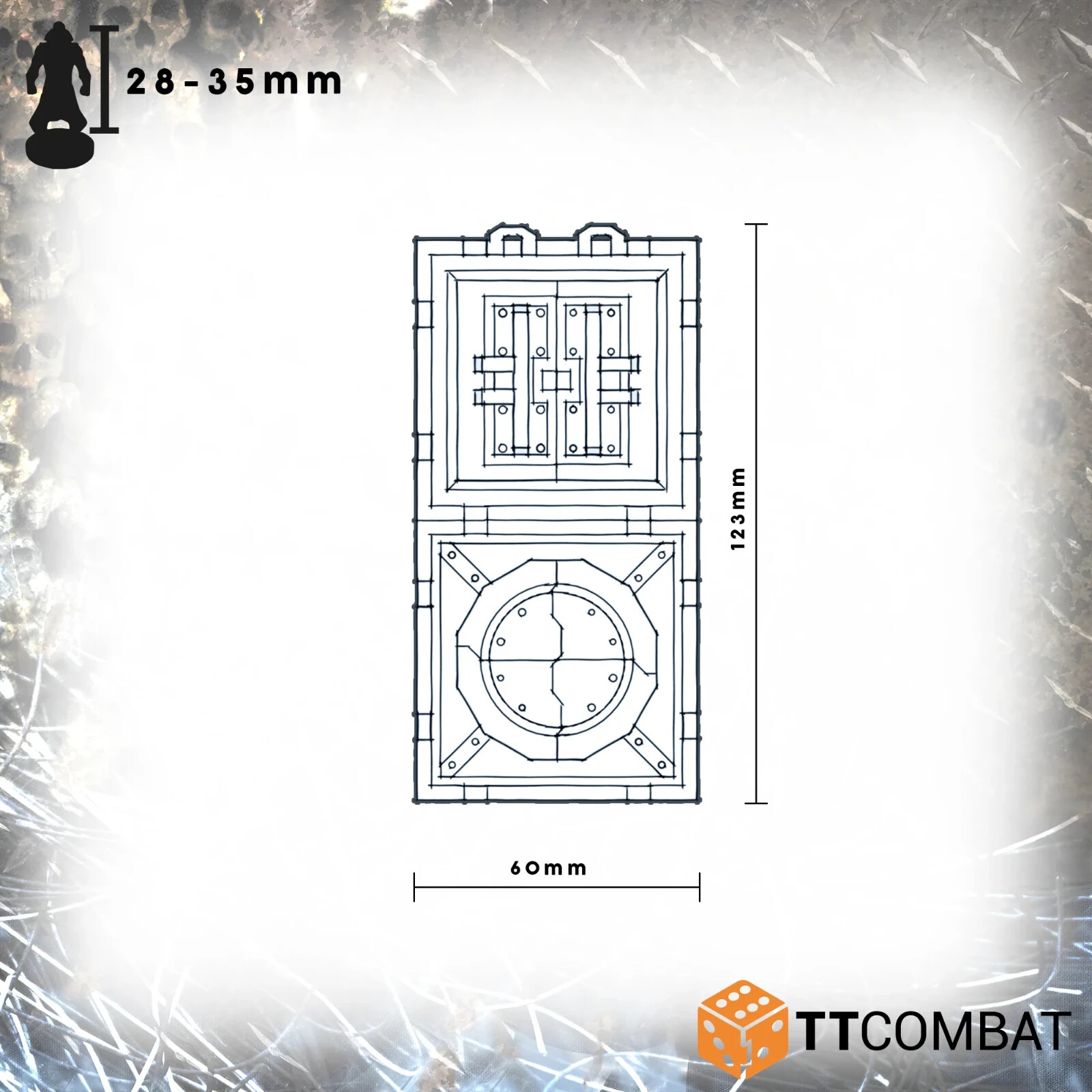 TTCombat TTSCW-SFG-166 Goliath Container Wall (Sci-Fi Gothic) Terrain Kit