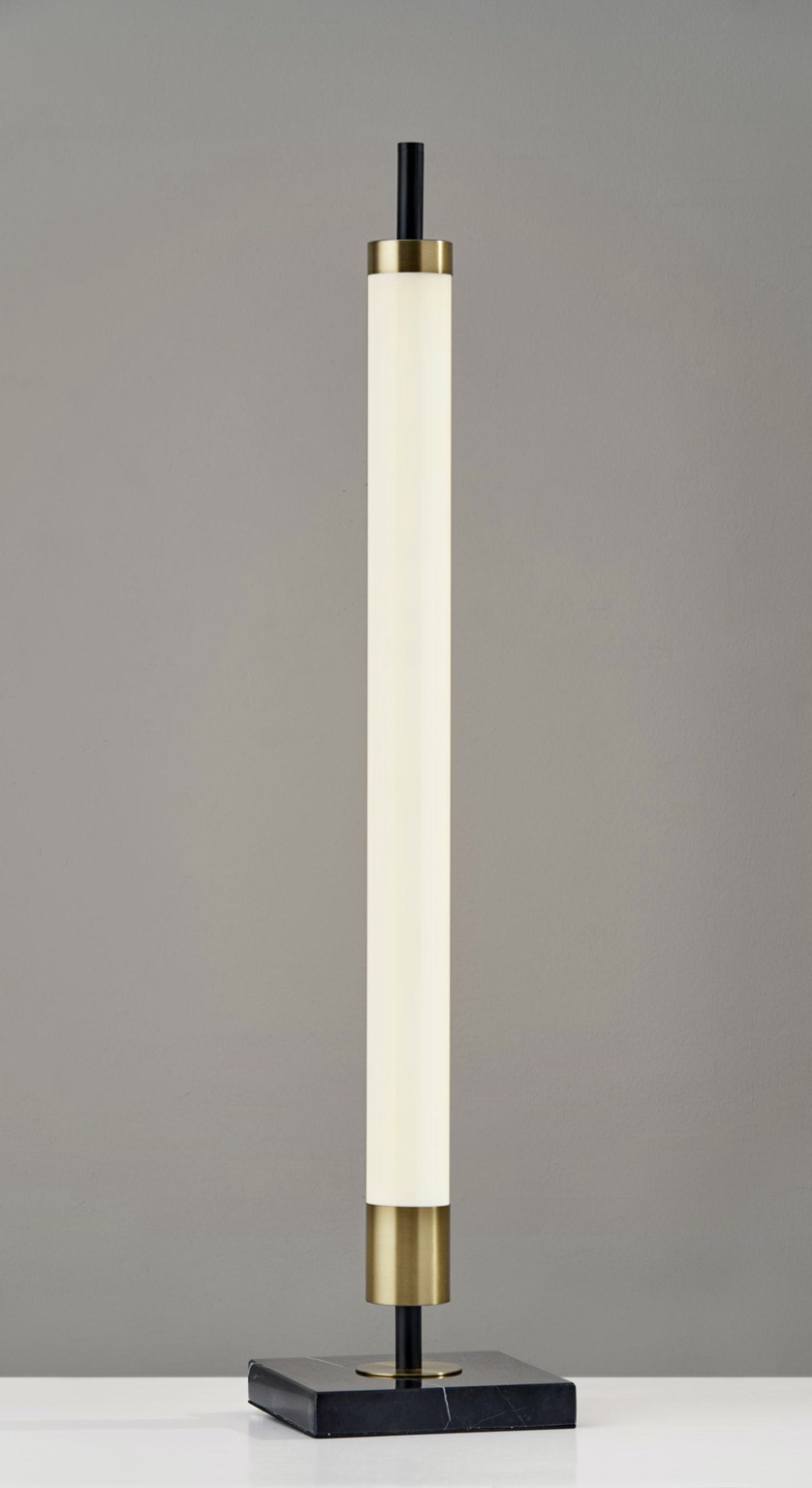 30" PIPER Contemporary BLACK & ANTIQUE BRASS LED TABLE LAMP 4190-01 Super CUTE!
