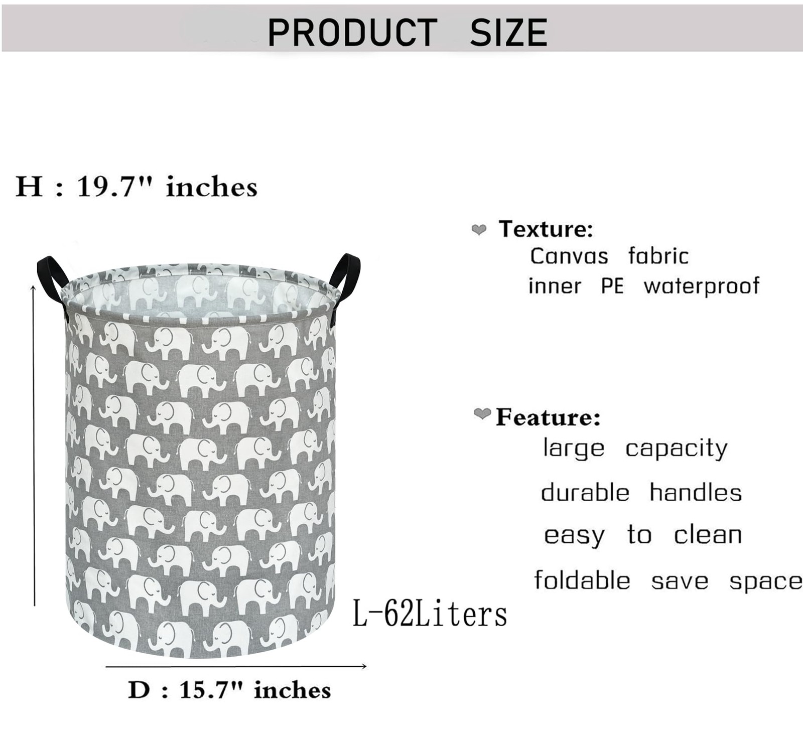 KUNRO Round Laundry Gift Basket Storage Hamper, Clothes Storage Organizer Bin...