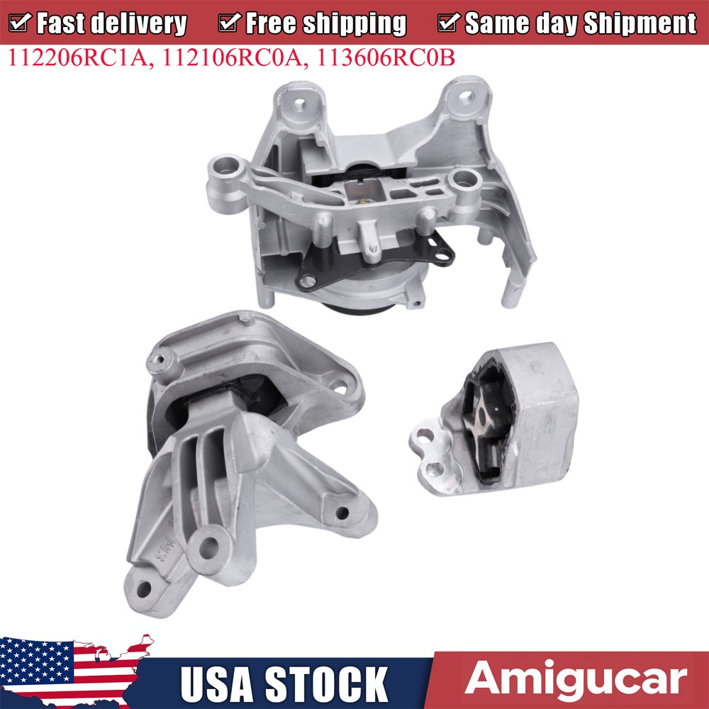 3X For Nissan Rogue 1.5L 2021-2024 AUTO CVT Transmission Mount 112206RC1A NEW US