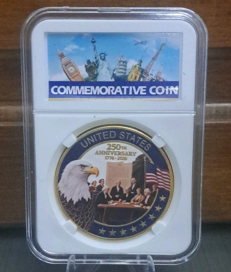Beautiful Slabbed 250th Anniversary USA Congressional Congress Commerative Coin