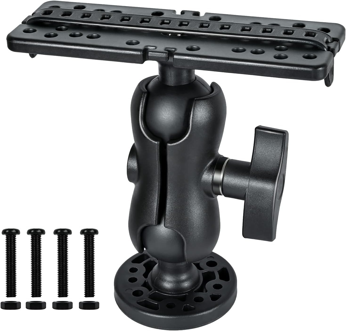 Fish Finder Mount Base Universal 360° Rotation Ball-Mount Fish Finder Bracket...