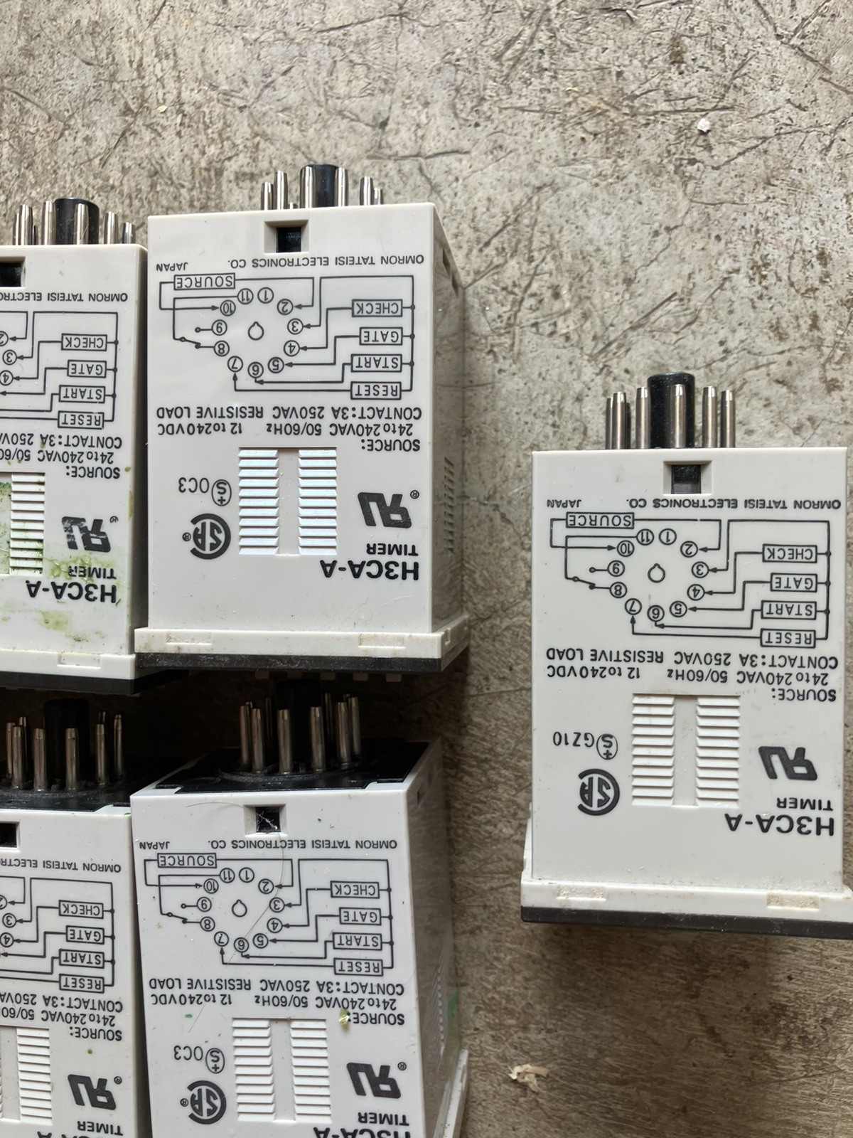 Lot Of 9 Untested Omron H3CA-A Digital Timer Relays 11 pin