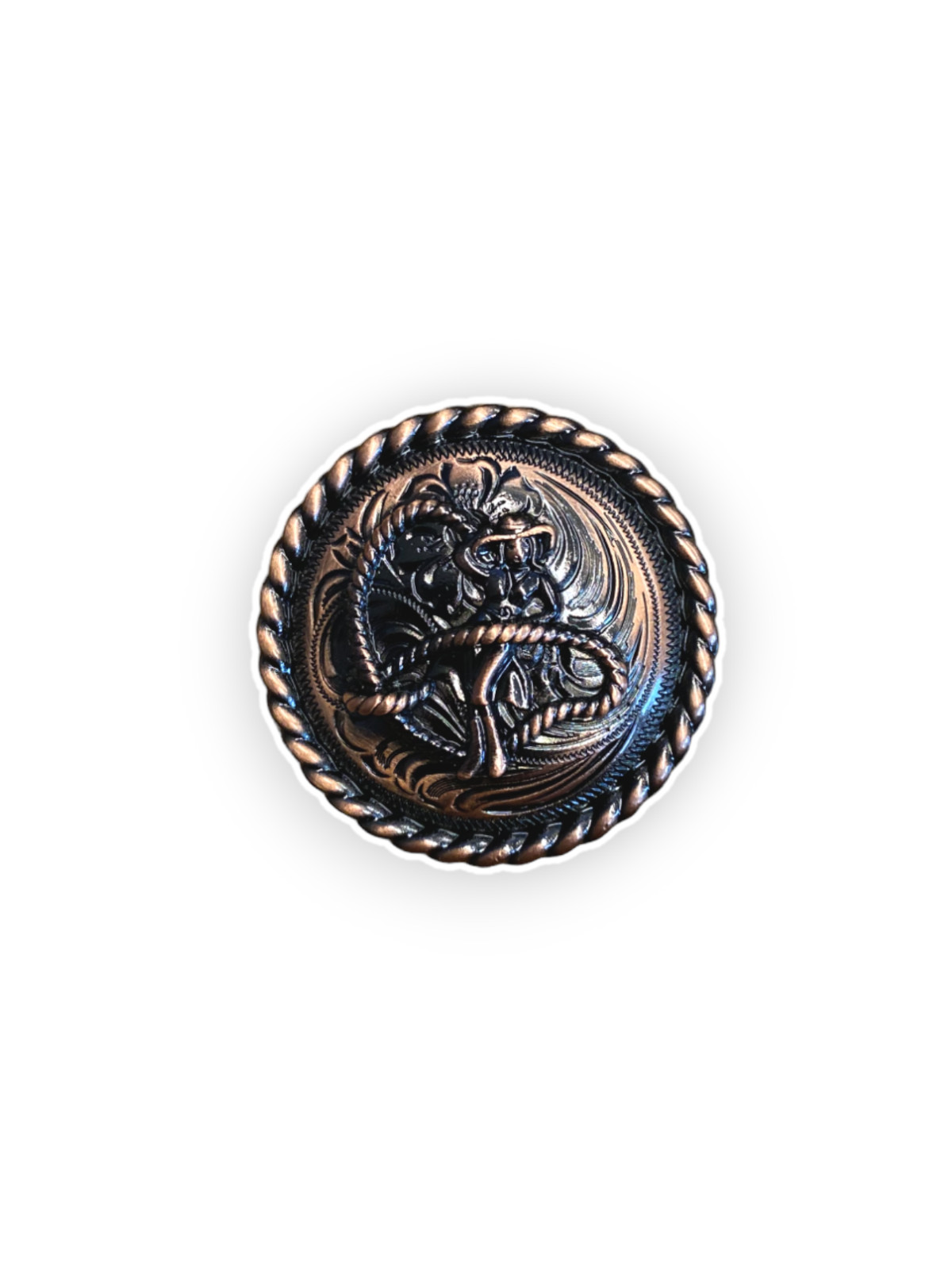 Trigg Leather Roping Cowgirl Concho