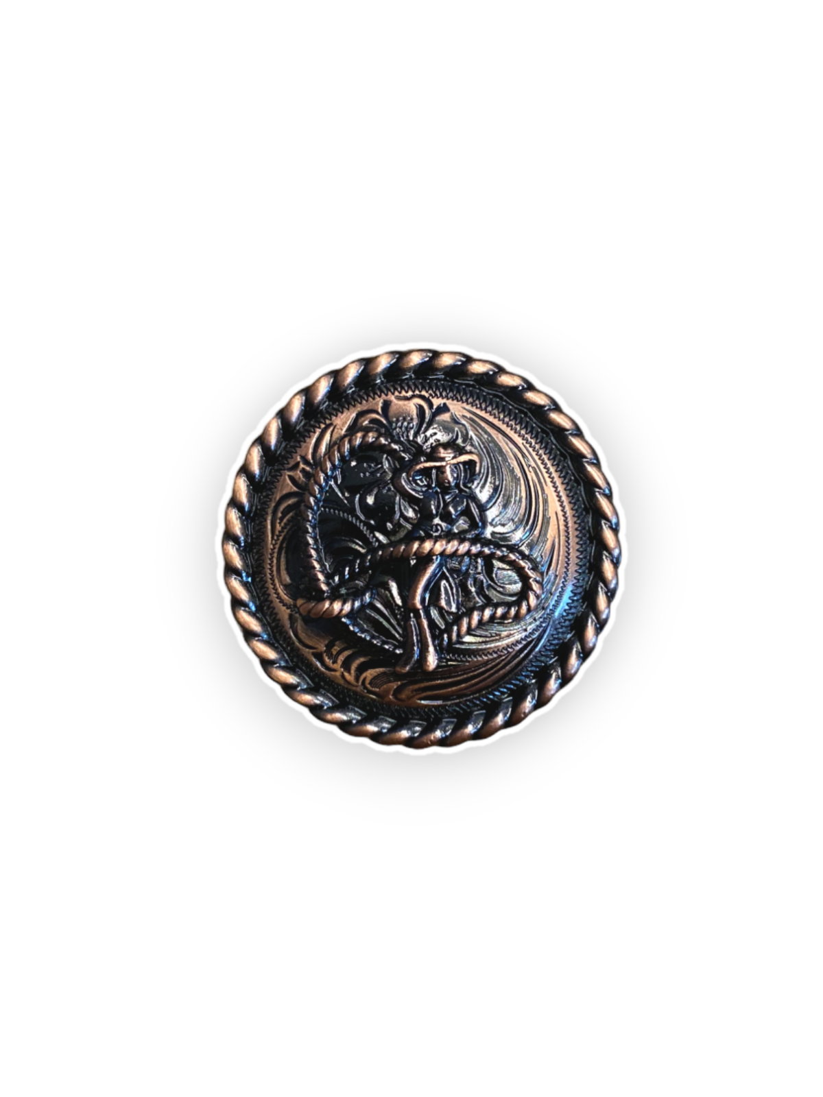 Trigg Leather Roping Cowgirl Concho