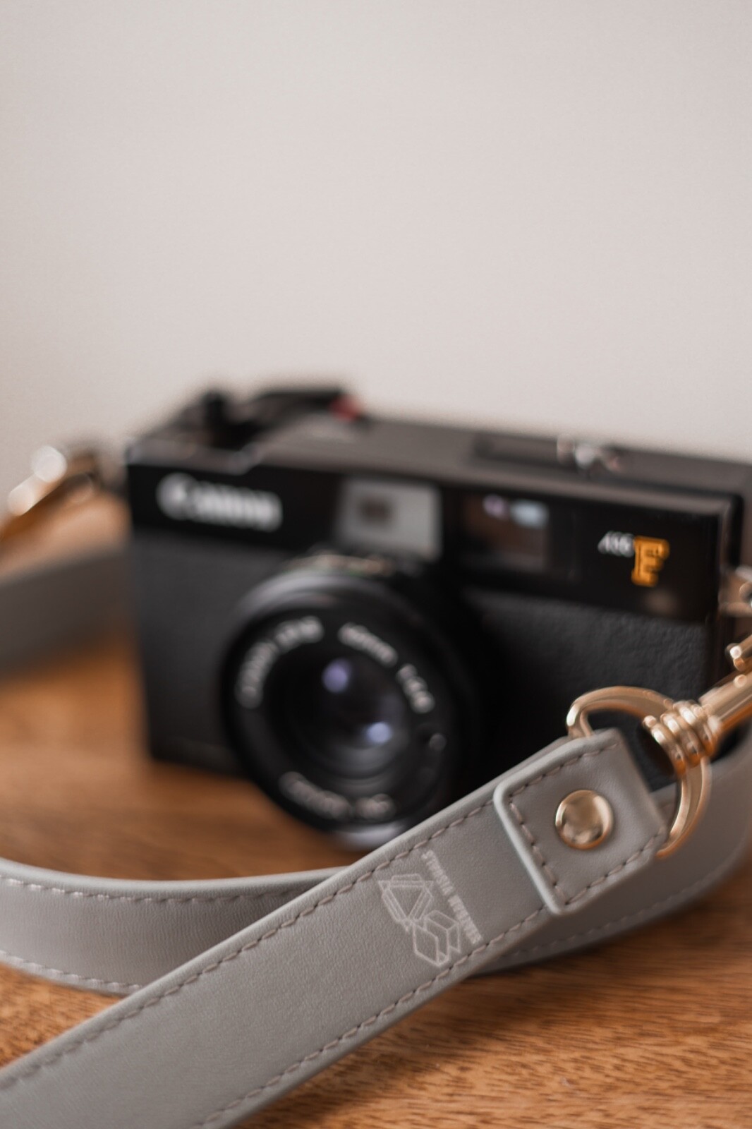 Camera Strap - Neck Shoulder Leather Grey Gray Stylish Classy Unique