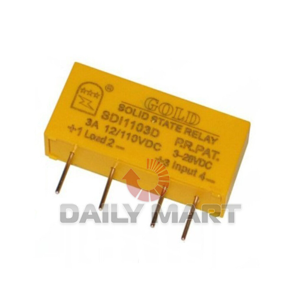 10PCS/New GOLD SDI1103D Solid State Relay 3A 110VDC