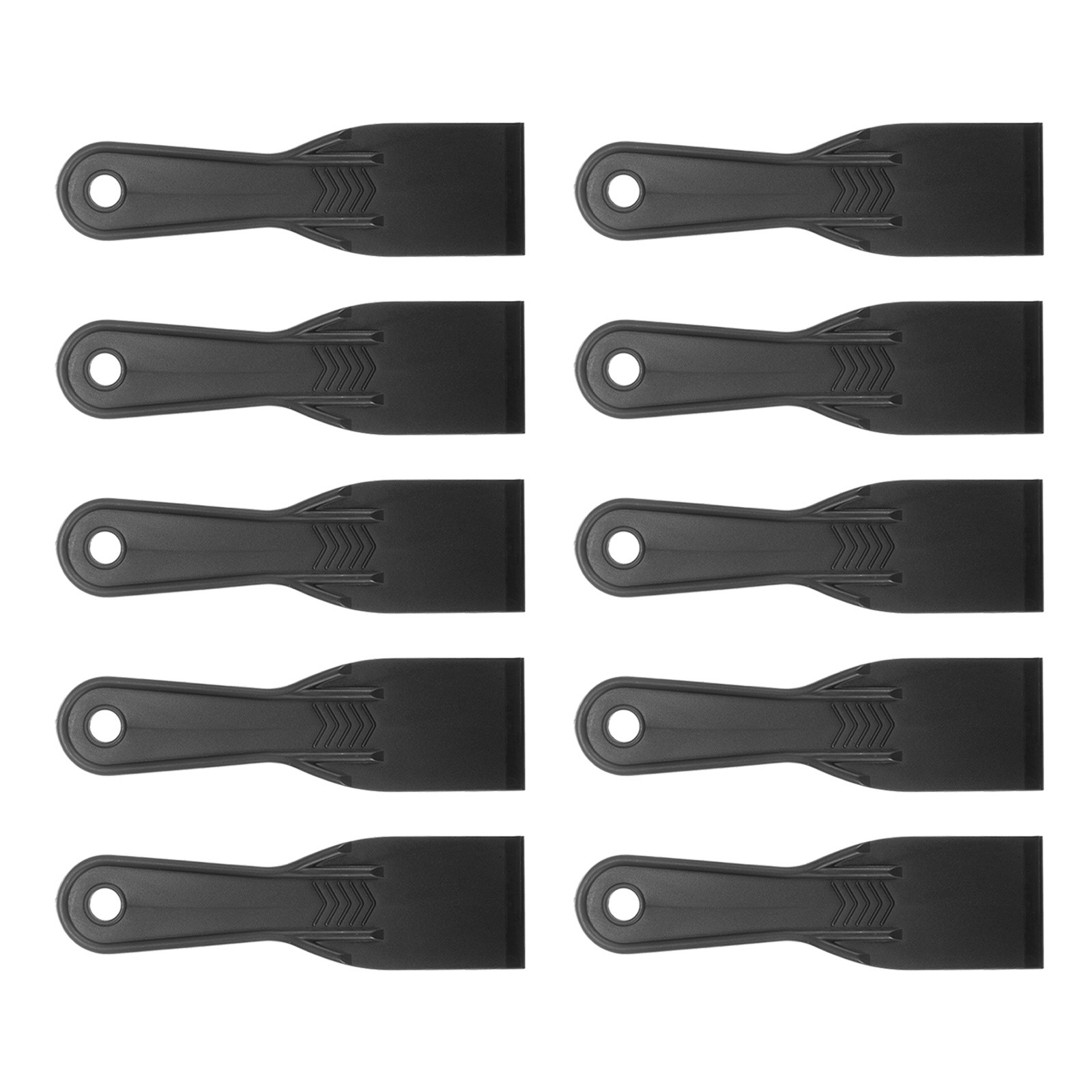 10 Pack Putty Scraper 2" Width 6mm Thin Plastic Putty Knife Black