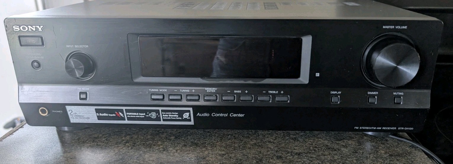 Sony STR STR-DH130 2 Channel 100 Watt Receiver Only Tested/Works!