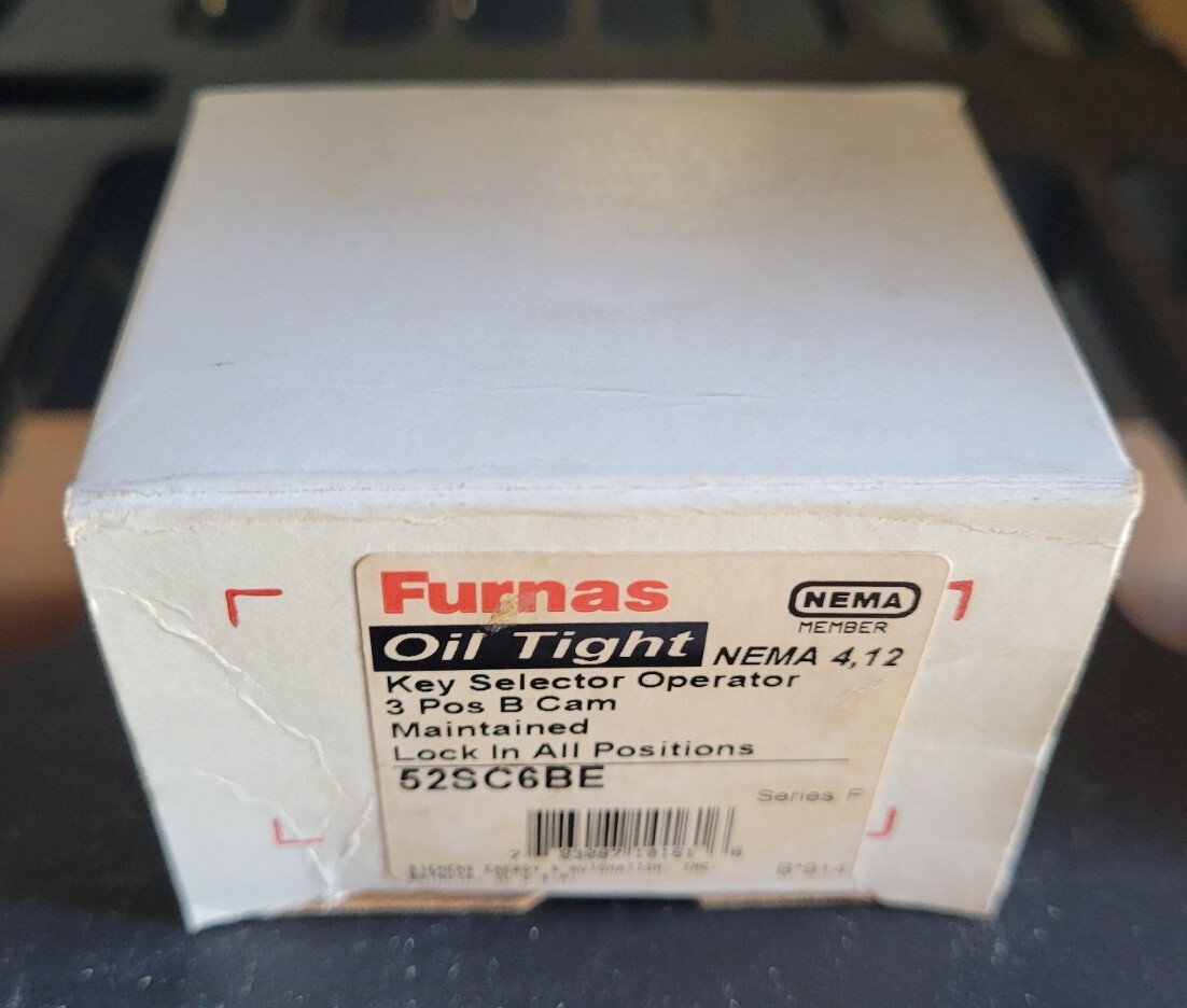 Furnas Oil Tight 52SC6BE Key Selector Switch