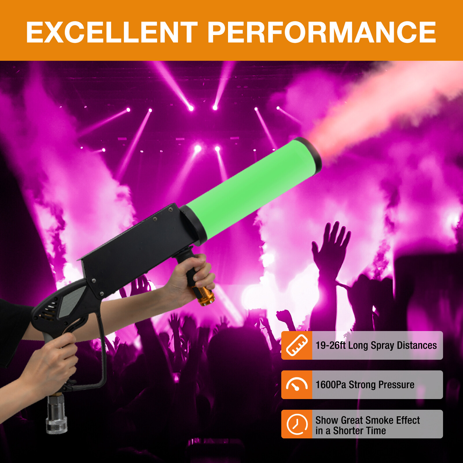 LED CO2 Gun LED Confetti Cannon Machine CO2 Jet Stage Event For Party DJ Club US