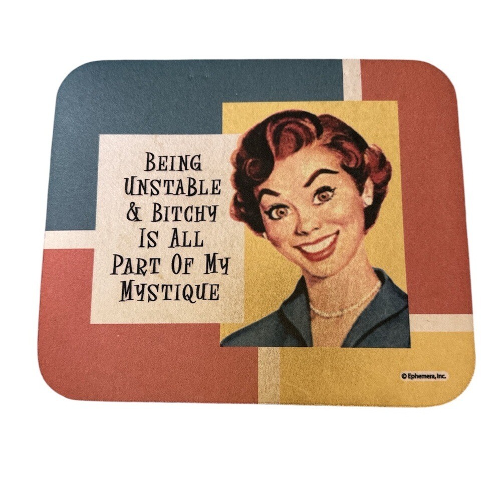 Retro Style Mouse Pad with Vintage Graphic-used