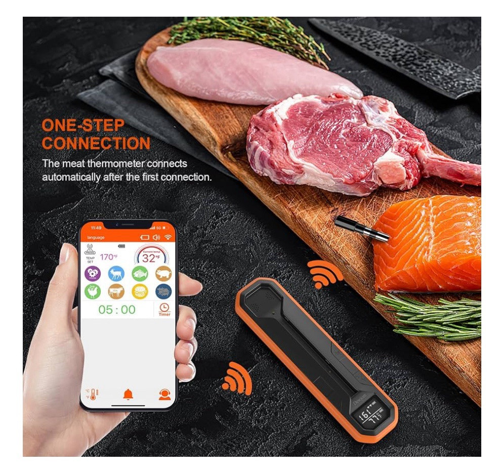 Wireless Meat Thermometer – 500Ft Remote