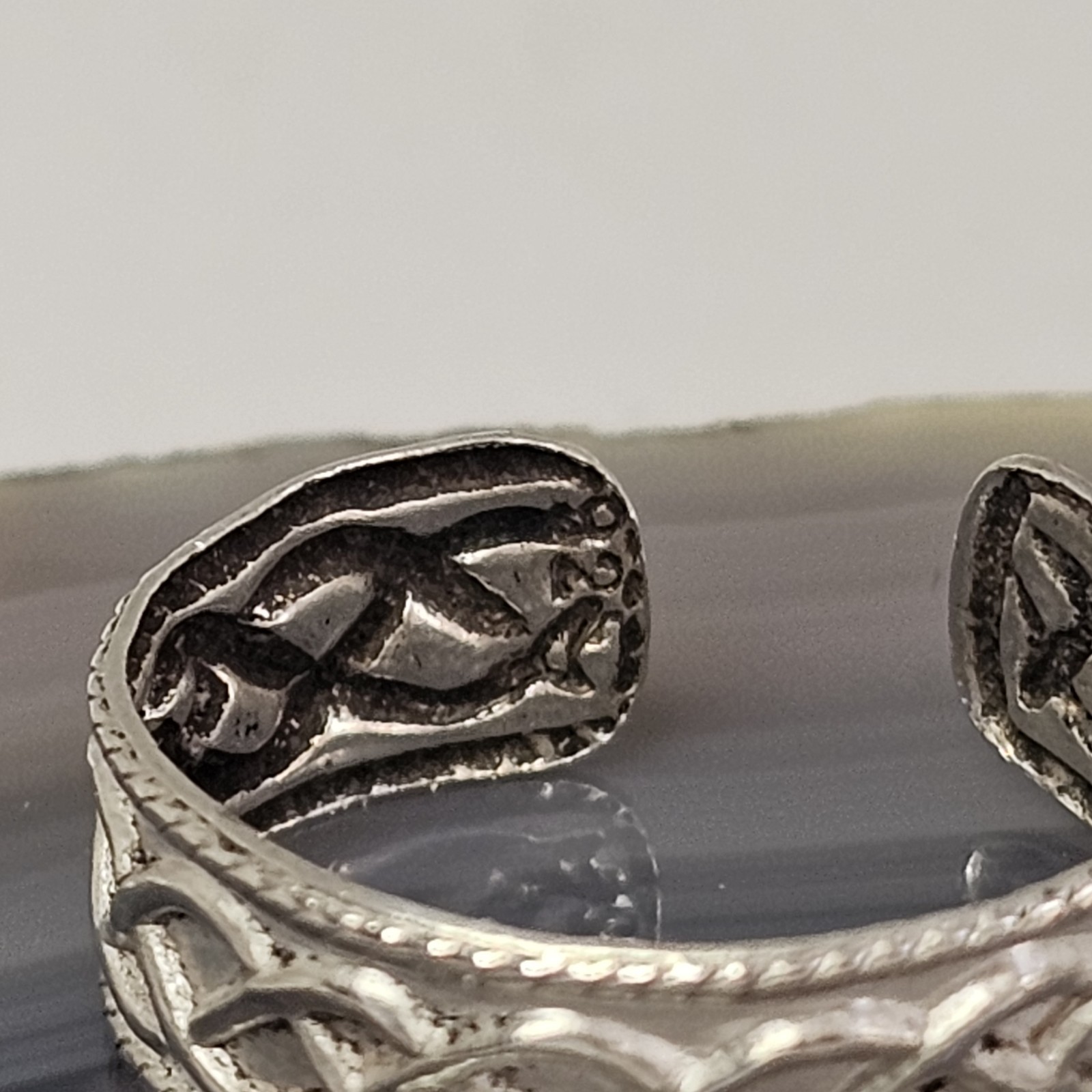 925 Sterling Silver Celtic Knot Toe Ring Open Adjustable Band