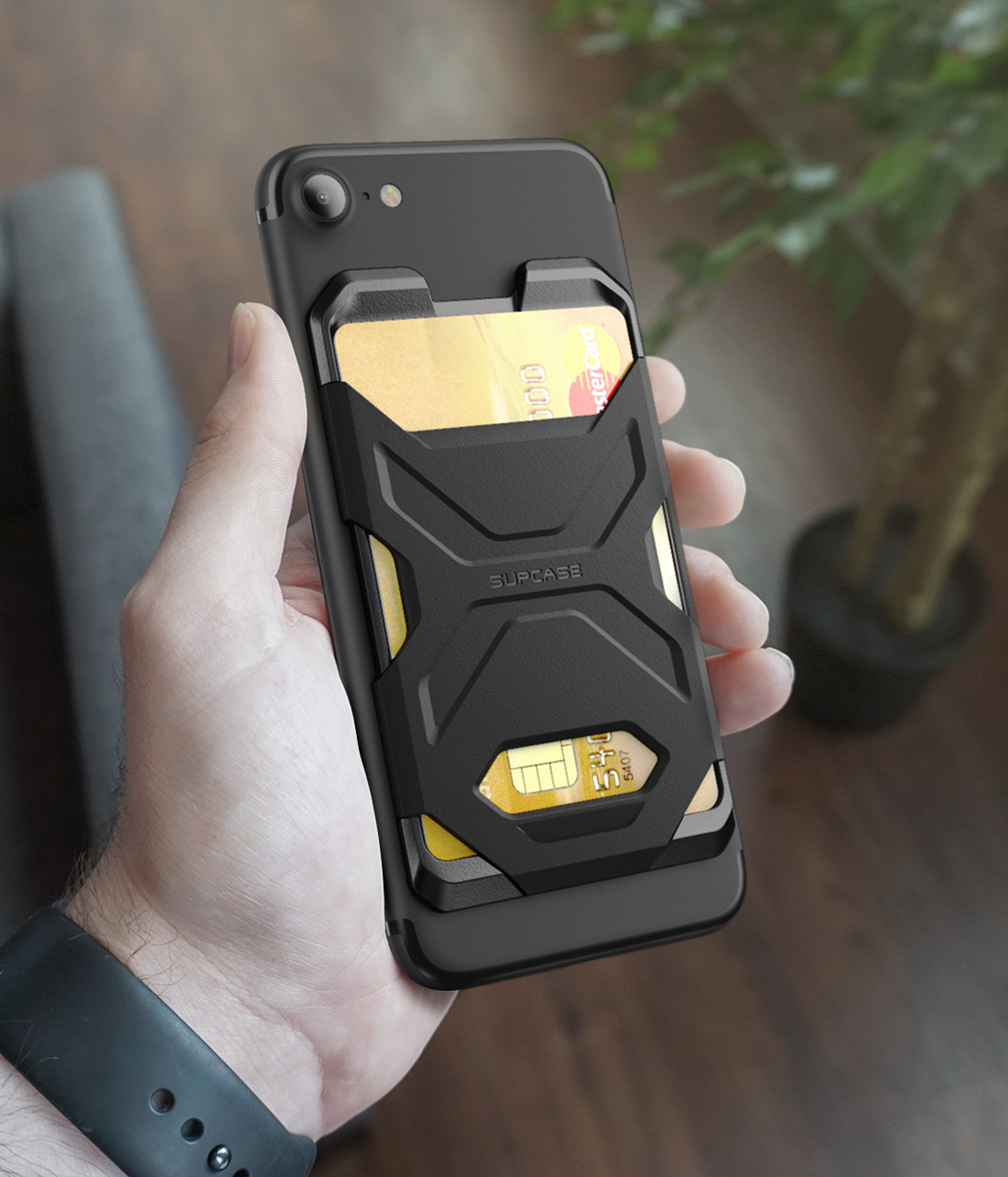 SUPCASE Slim Phone Wallet Ultra Thin Stick-On Silicone Credit Card Holder 2-Pack