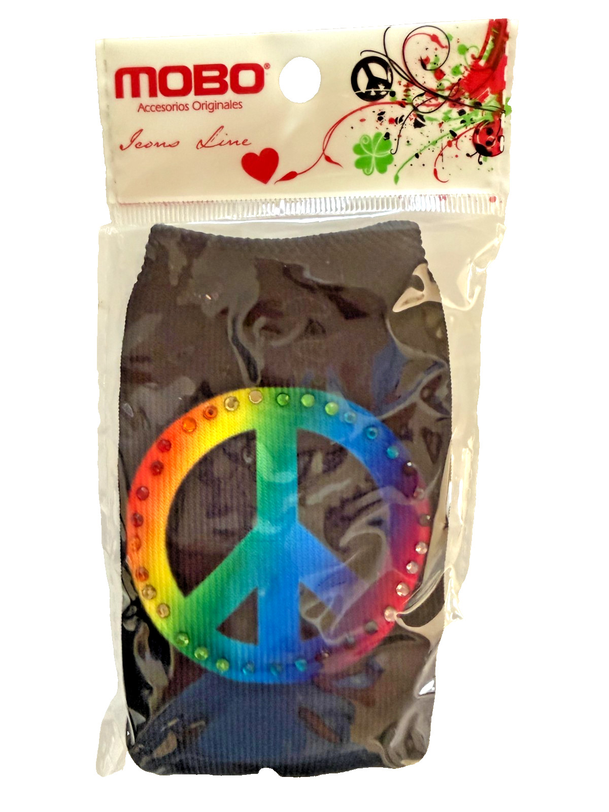 Universal Icons Line Peace Sign Cellphone Sock Carry Case NEW
