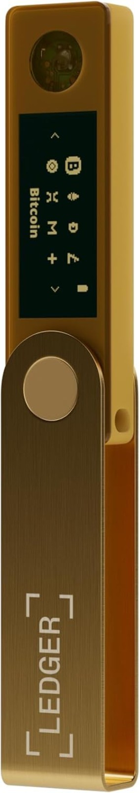Nano S Plus Gold Crypto Wallet - Compact & Secure for Android/Desktop Use