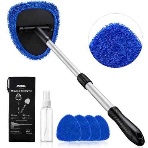 32" Ultra-Long Windshield Cleaner Tool, Car Interior Window 32 in 1 Blue