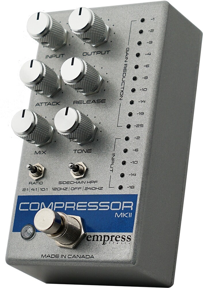 Empress MkII Compressor Pedal, All Analog, Silver