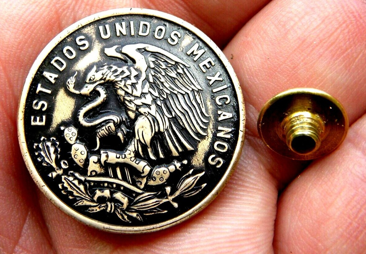 Concho belt leather accessories decoration real Mexican Eagle snake Pyramid coin