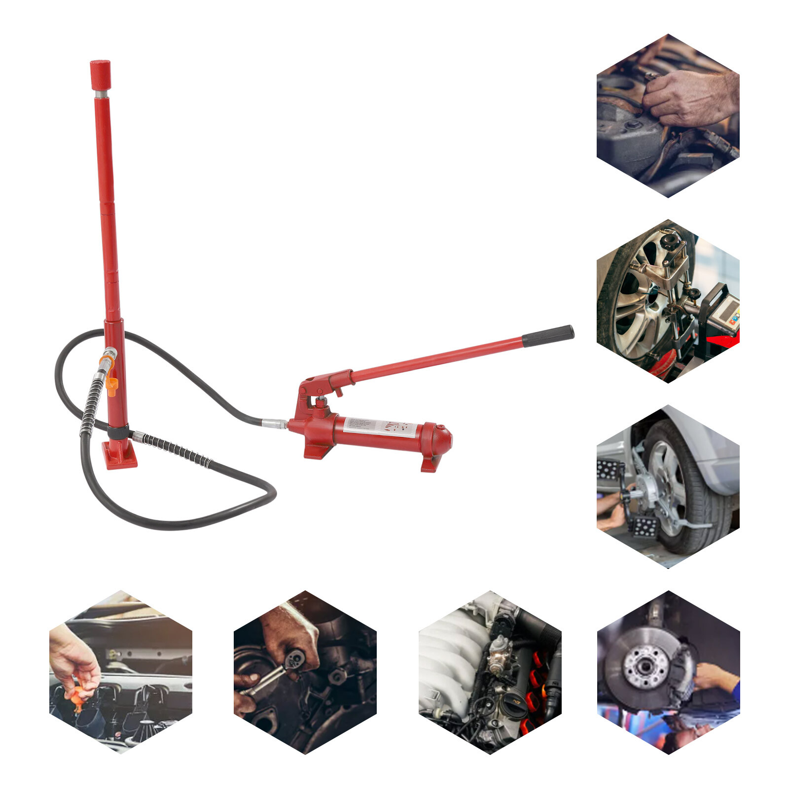 Heavy Duty 6 Ton Porta Power Hydraulic Jack Auto Body Frame Machine Kit Lift Ram