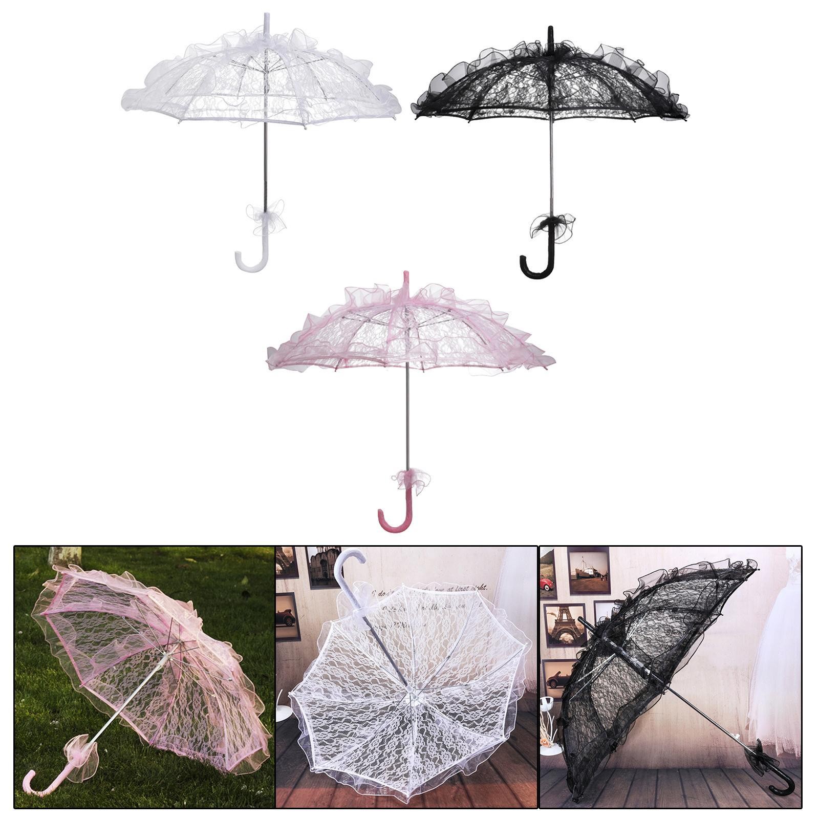 Handmade Lace Umbrella Parasol Accessories Decoration Dancing