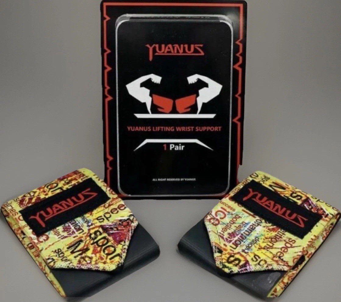 Yuanus 20” Colorful Weight Lifting Wrist Support Pair New
