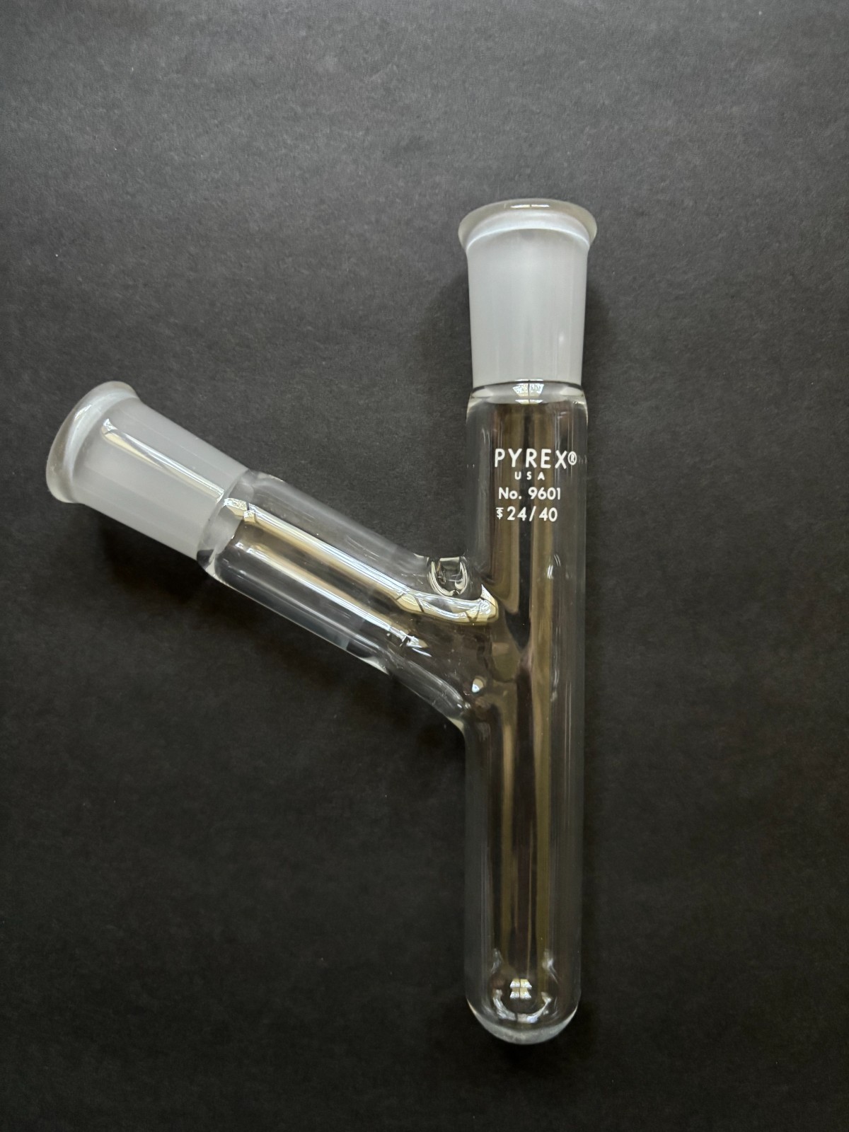 Corning 9601-24 PYREX Combination Reaction & Receiver Tube with Two 24/40 Joint
