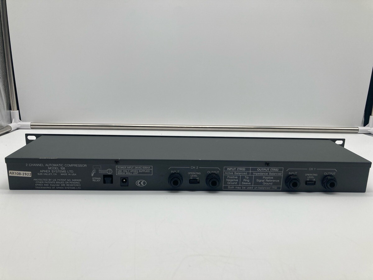 APHEX Model 108 Easyrider 2 Channel Automatic Compressor (AP2044734)