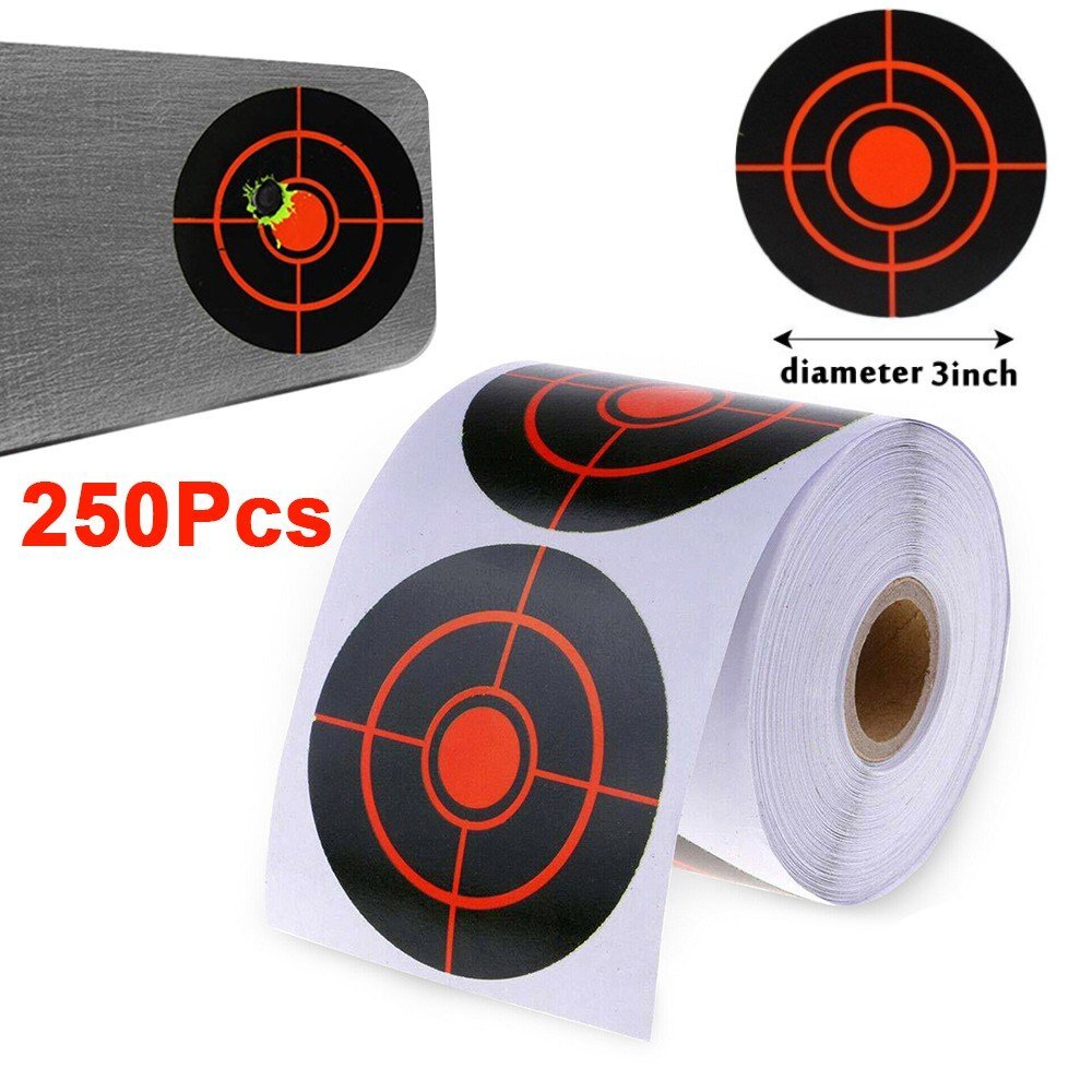 100/250pc Shooting Target Self Adhesive Target Sticker Targets Splatter Reactive