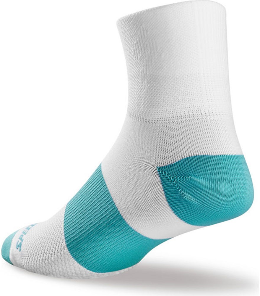 Specialized RBX Mid Socks | Women's White and Teal | Size: XS/S #64715-2233