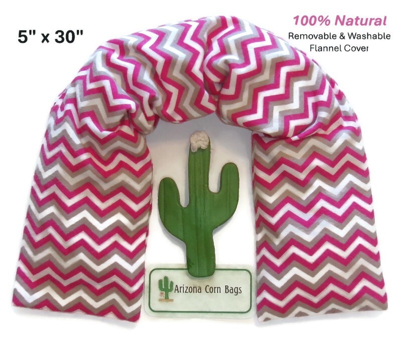 X-Long CORN Heating Bag WASHABLE Cover 30" Long Pad Neck-Shoulders-100% Natural