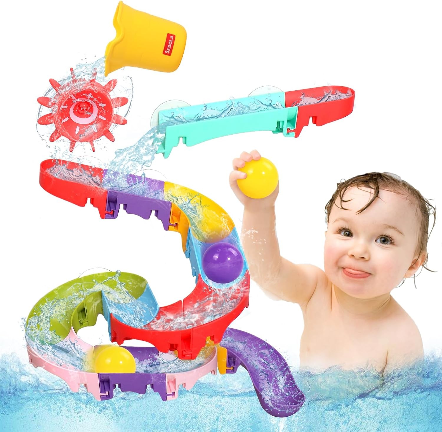 Toddler Bath Toys for Kids As 1-3 3-5 Bathtub Toys DIY Slippery