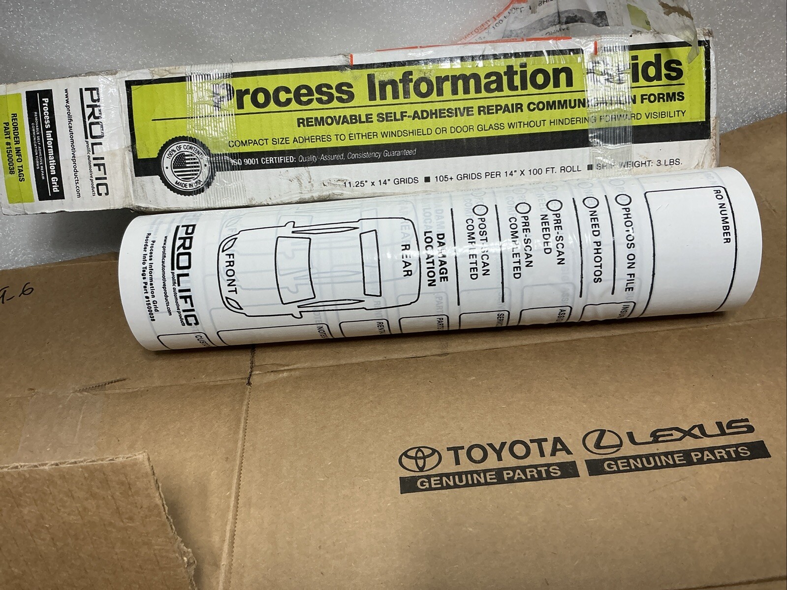 1 Roll Removable Self-adhesive Process Information grids 14”x11.5” #1500038
