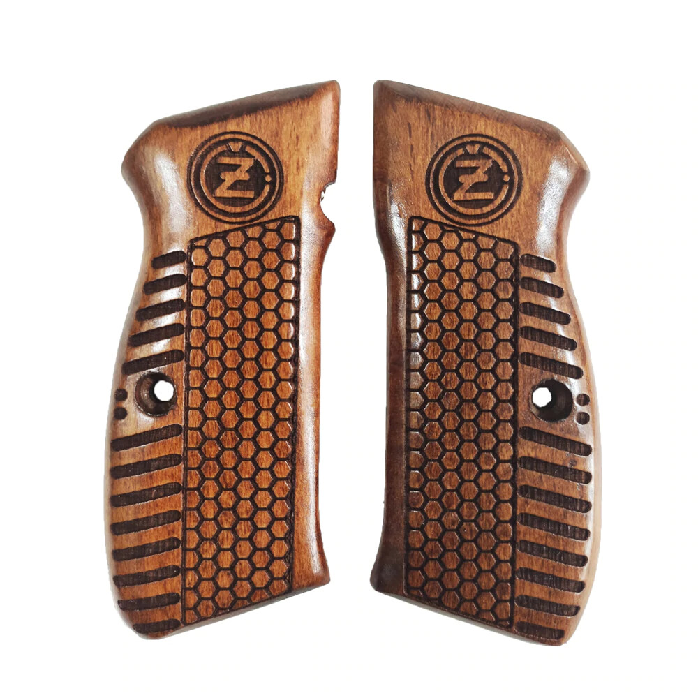 CZ 75 75B 85B Grips SET NEW TURKISH WALNUT WOOD GRIPS HANDMADE NICE Checkered