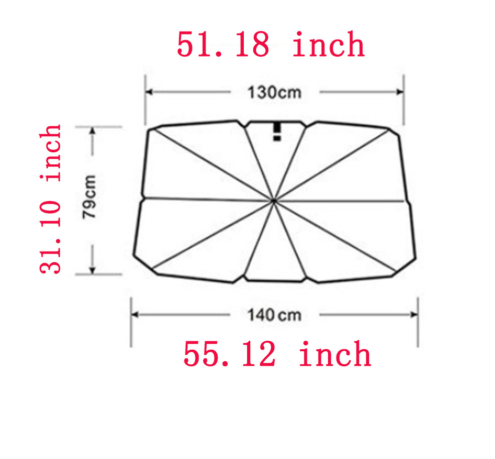 Car SUV Windshield Sunshade Front Window Cover Visor Sun Shade-Umbrella Foldable