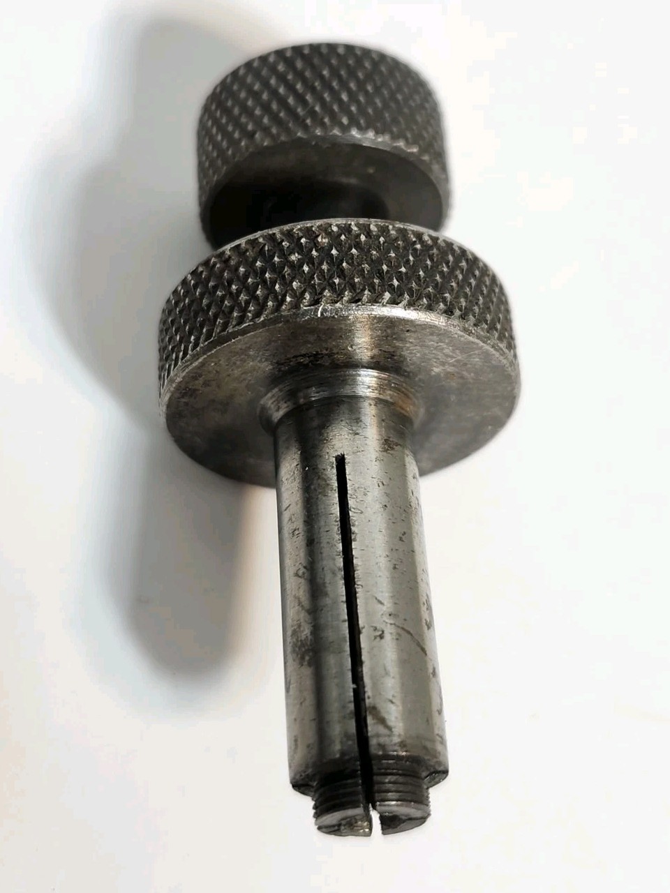 VTG PULLER Double Round Top Threaded 3/8"Dia Split Cylinder Base No Brand 2"Long