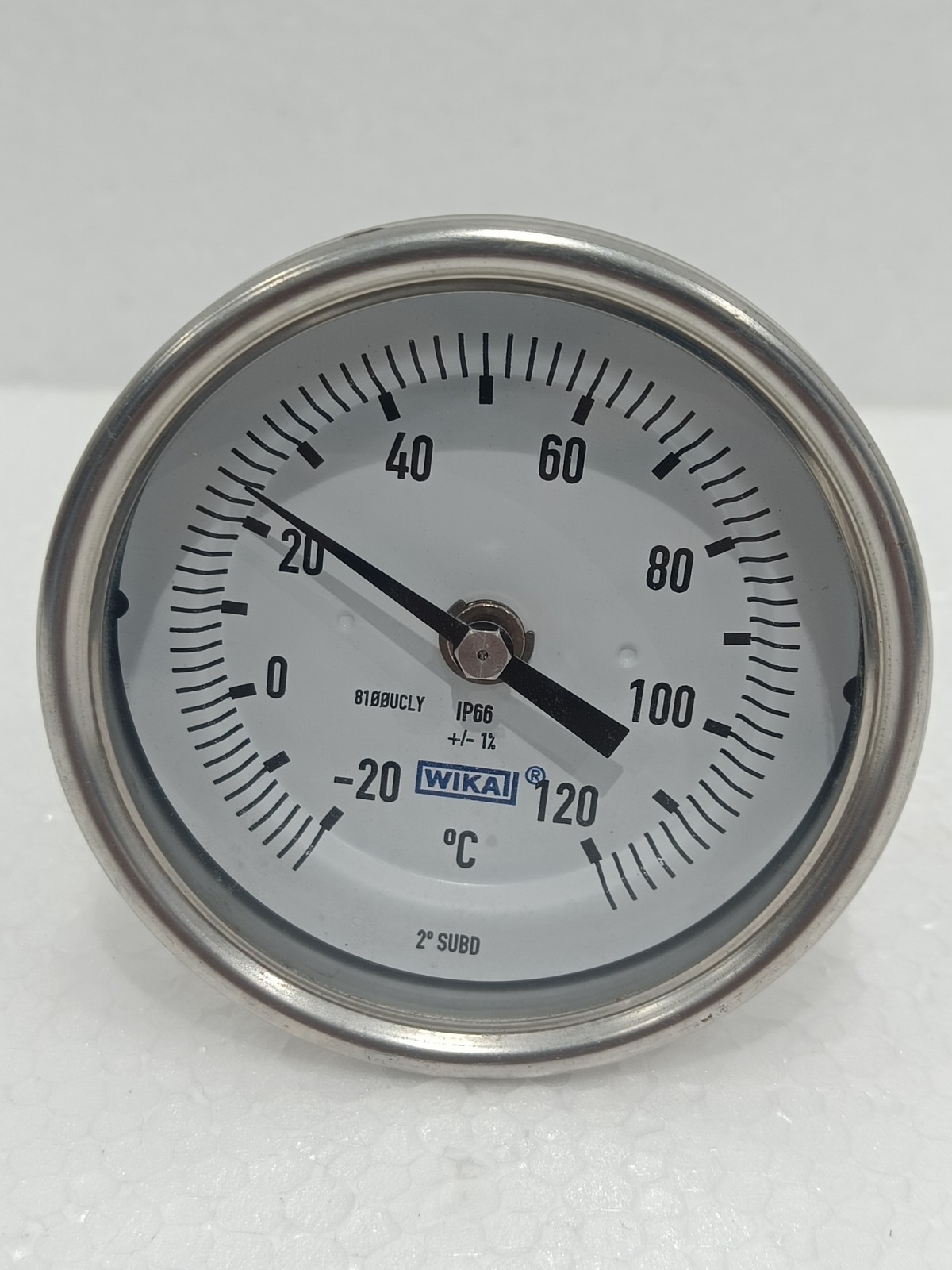 WIKA GERMANY IP66 BIMETAL ANALOG THERMOMETER -20°C TO 120°C WITH SS STEM NEW