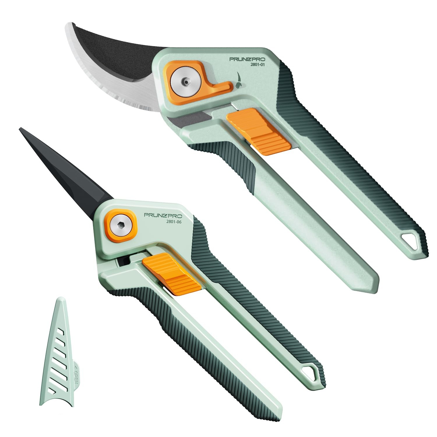 PrunePro Pruning Shears Gardening Scissors Set Professional Hand Pruner Green