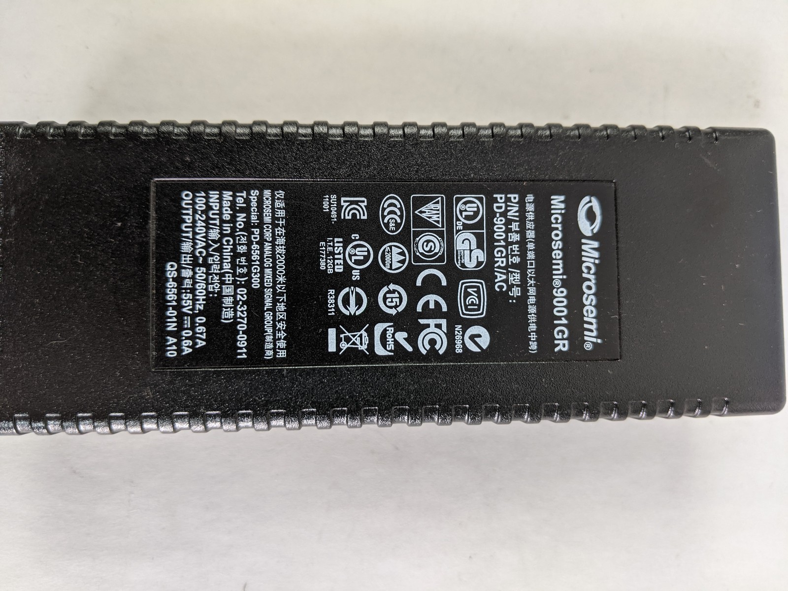 Microsemi PD-9001GR/AC PoE Injector