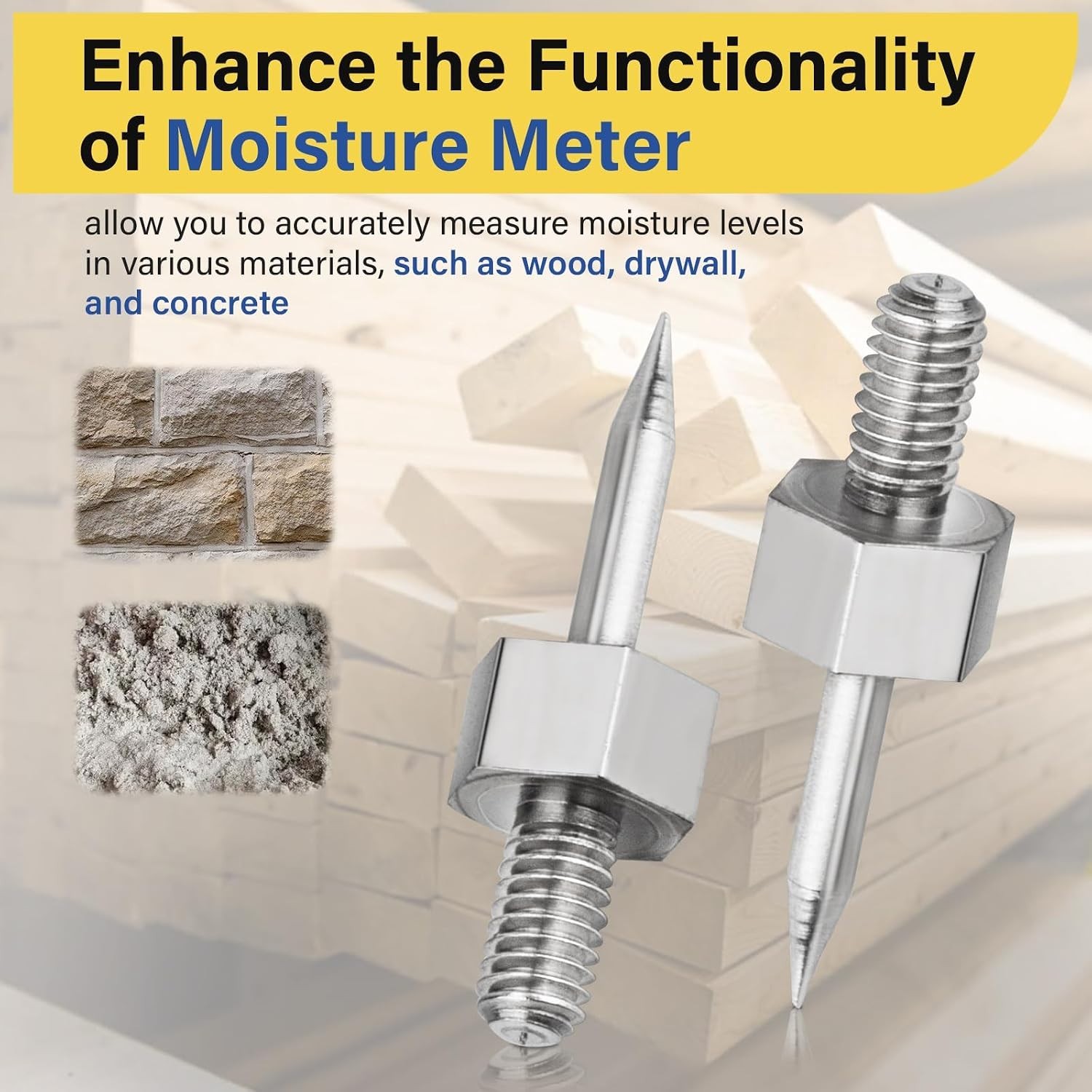 Moisture Meter Pins Replacement for General Tools , RHMG650 & RHMG700DL Moist...