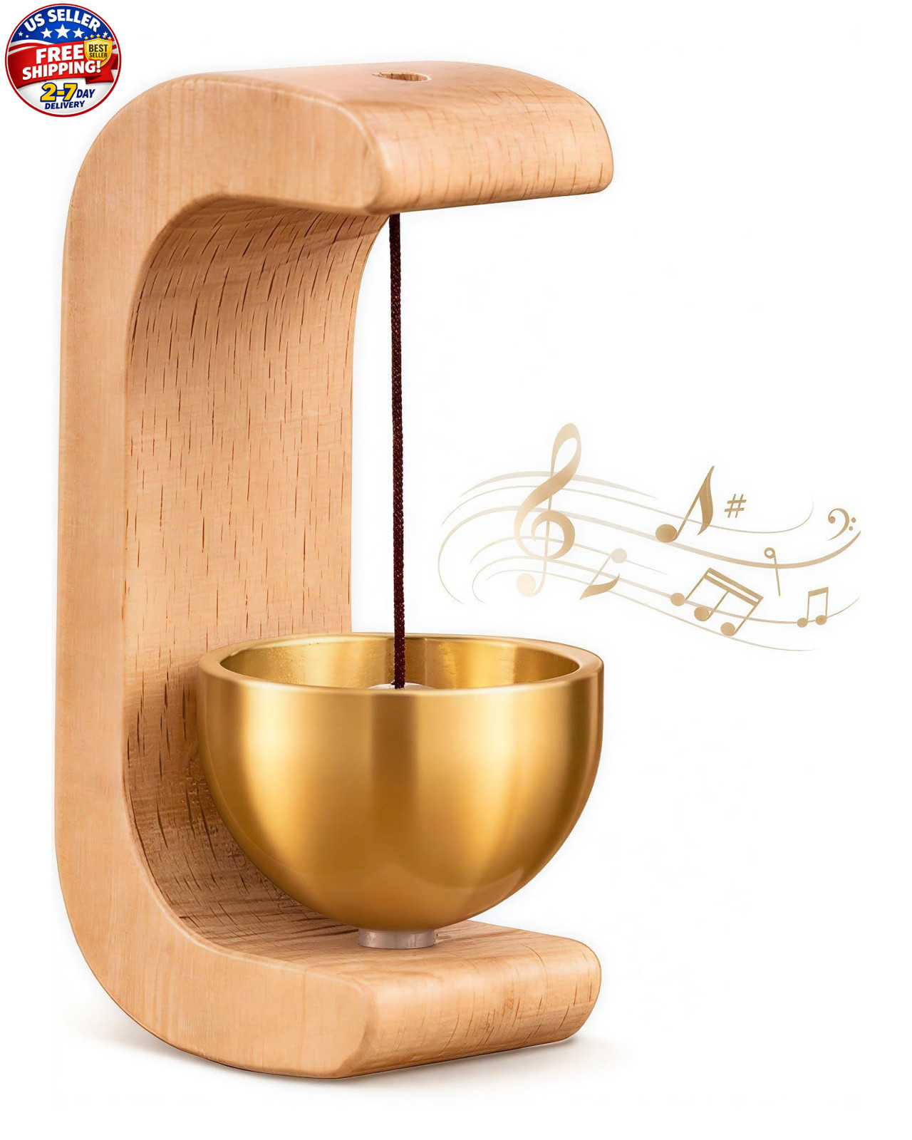 Magnetic Door Chime Bell, Wooden Wind Chime Shopkeepers Doorbell for Door Openin